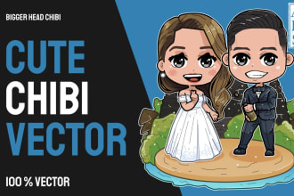 create cute vector chibi for logo, avatar, emotes and etc