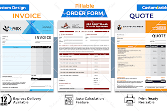do invoice design, quote design, or order form invoice template