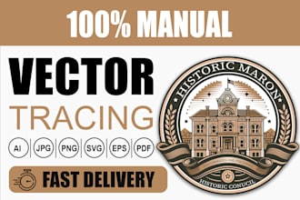 redraw, vectorize, convert logo or graphic to vector