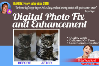 correct, enhance and optimize digital photo picture images