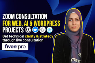 offer zoom consultancy for web apps, ai applications, wordpress, and forms