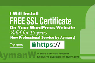 install free SSL certificate on your website right now valid for 15 years