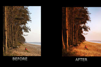 do photo retouching and  color correction