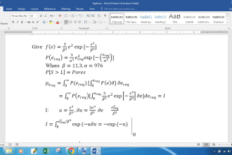 write microsoft office  word mathematical equation 2 page