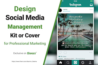 design any professional social media marketing post and kit