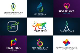 design flat minimalist logo and favicon