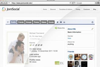 install a complete social network like facebook into your Joomla website with the latest jomsocial component