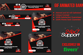 create stunning animated gif banner within 24 hours