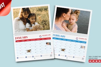 design a professional yearly calendar or planner