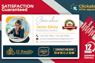 do clickable HTML email signature with responsive design,