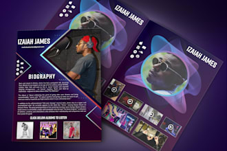 design media kit, press kit, one sheet, epk for brand, artist, influencer