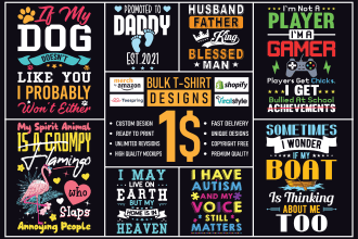 create bulk t shirt designs for your pod business