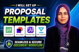create pandadoc, hellosign, adobe sign or docusign proposal templates