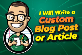 write content for your article or blog post