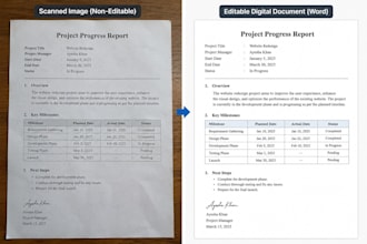 reconstruct scanned PDF documents and fix layout formatting