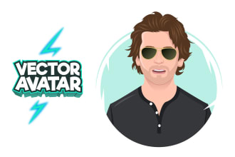 draw a flat avatar or cartoon portrait of your photo