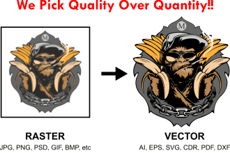 convert any image to vector in 6 hrs