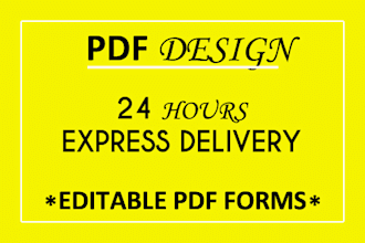 design creative PDF documents and fillable pdf