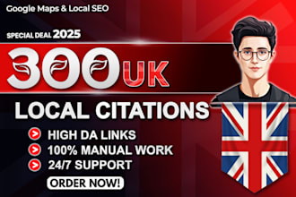 do top 300 UK local SEO citations for google maps ranking