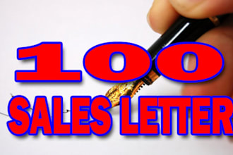 give You My Huge Collection of 100 Sales LETTER Templates For 100 Different Famous Niche