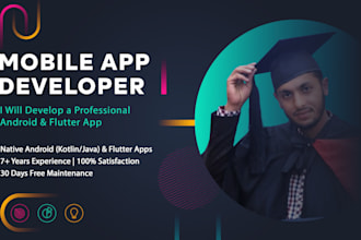 create mobile app using java, kotlin and flutter
