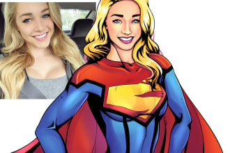 draw marvel dc custom comics superhero portrait