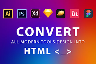 convert PSD and figma to HTML