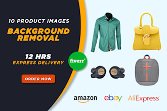 remove background, clipping path 10 product image in 12 hrs