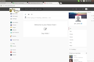 develop social site in php