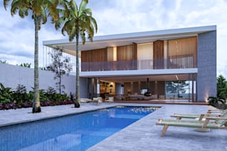 do architecture 3d modeling home exterior design 3d rendering