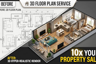 boost your airbnb sale by creating realistic 3d floor plan