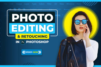 do photoshop retouching, editing headshots and portraits