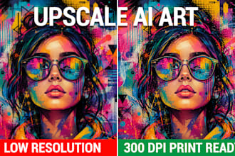 upscale ai art to 300 dpi for printable wall art