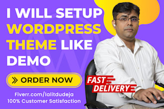 setup any wordpress theme exactly like its demo