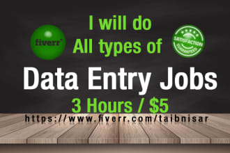 do perfect data entry, web research and copy paste