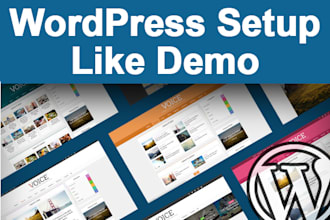 install wordpress theme and setup like demo