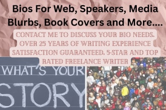 write your bio for websites or social media sites