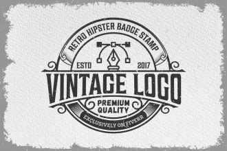 design retro vintage hipster badge stamp logo