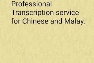 provide transcription for chinese or malay audio and video