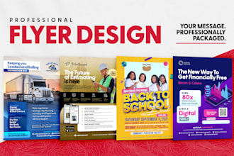 design a professional flyer or postcard