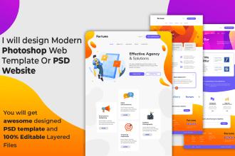 design responsive website landing page in 10 hours figma psd