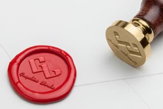 design unique wax seal stamp logo signature