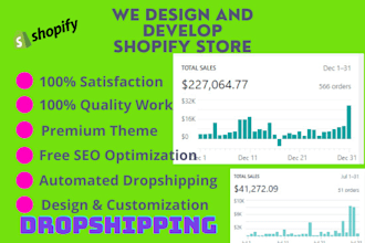 build shopify dropshipping store shopify website and single product store