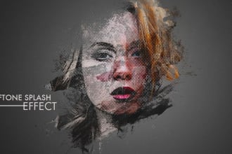 turn your photos into stunning art with halftone splash effect