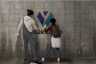 create graffiti logo intro animation for any business type