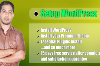 install wordpress,install theme like as demo
