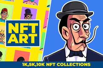 make 1k 10k 100k custom doodle nft art for nft collectible