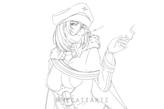 sketch custom anime character