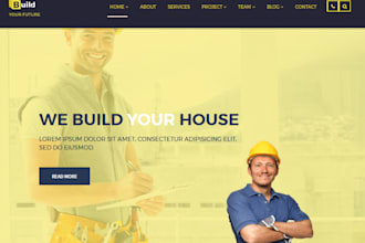 create a responsive construction service website