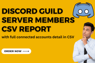 fetch the discord memebers and their accounts detail